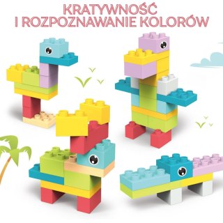 WOOPIE Klocki Konstrukcyjne Pastelowe Zwierzątka 86 el.