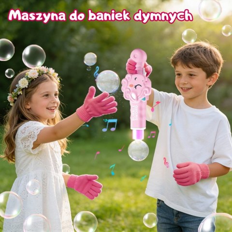 WOOPIE Pistolet do Baniek Dymnych Jednorożec Maszynka Bańki z Mgłą Akumulator