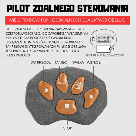 Woopie Dinozaur Zdalnie Sterowany RC Stegozaur Światło Dźwięk